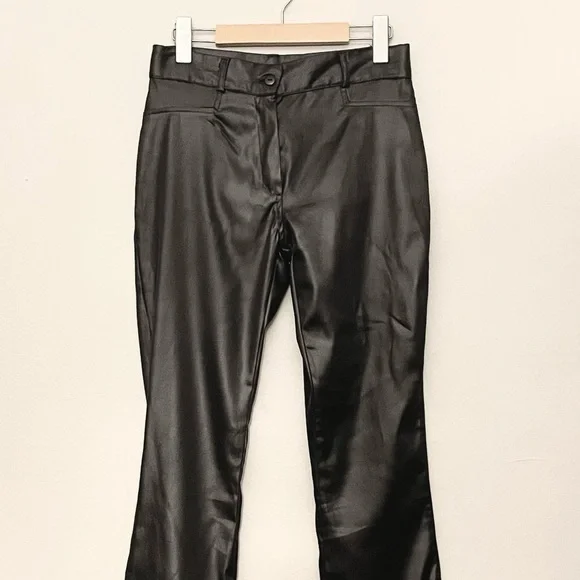 GAP Black Satin Flare Dress Pants 29" Inseam – Size 28 EUC - Picture 2 of 13